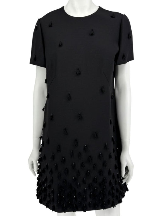 VALENTINO Black Embellished Mini Dress –  Size 12