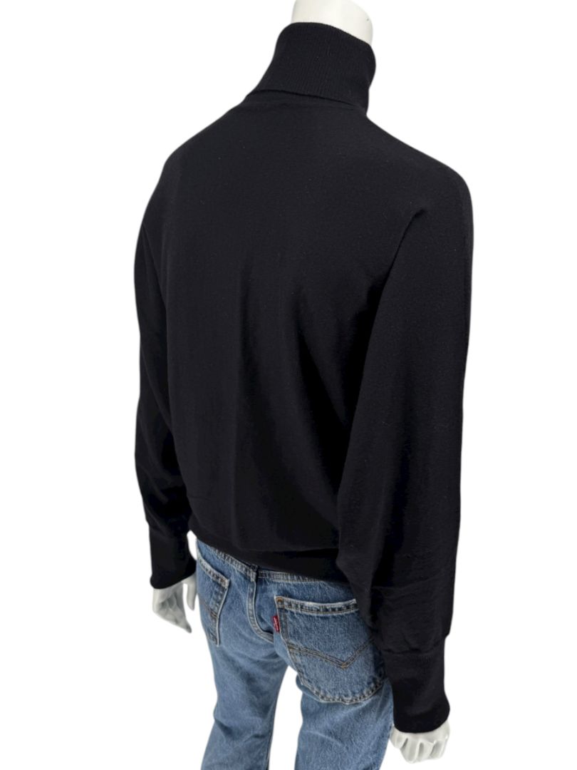 Rena Lange Women’s Black 100% Cashmere Turtleneck Sweater – Size L