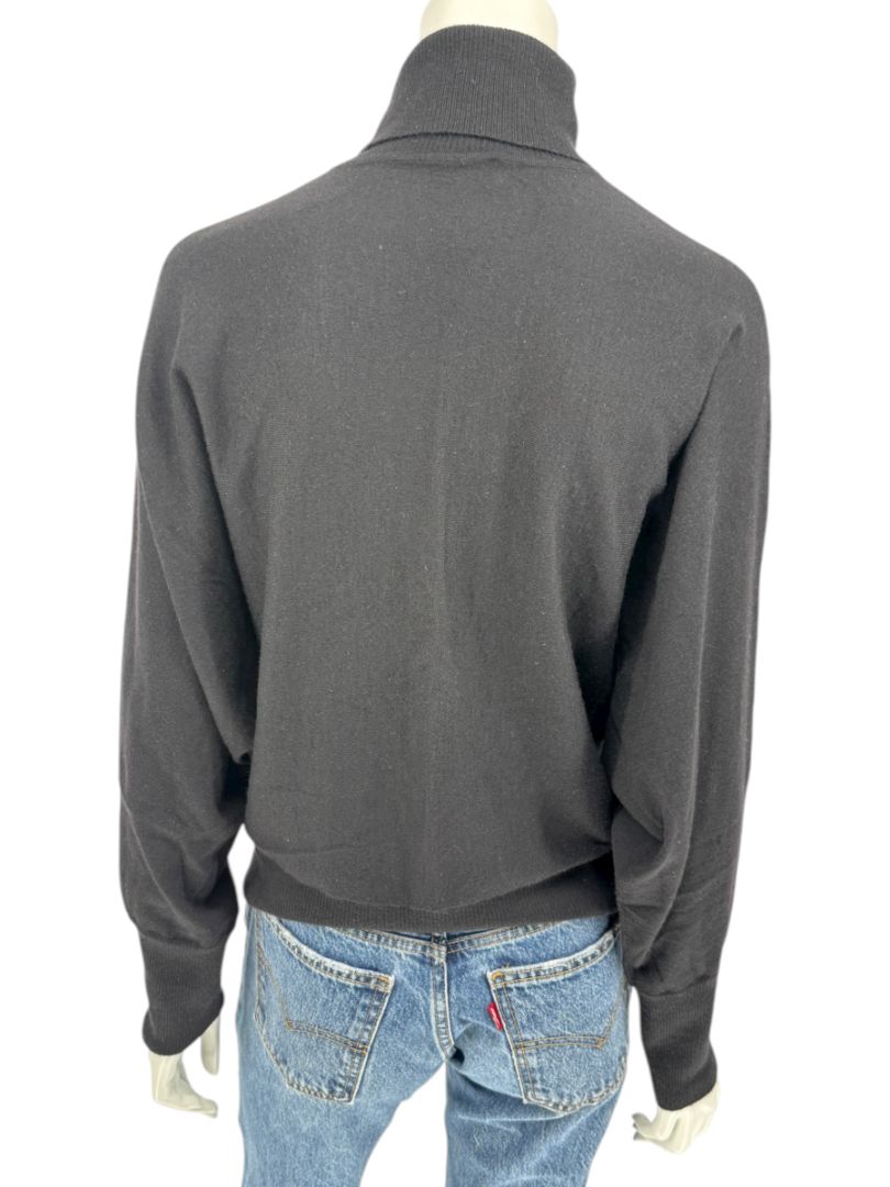 Rena Lange Women’s Black 100% Cashmere Turtleneck Sweater – Size L