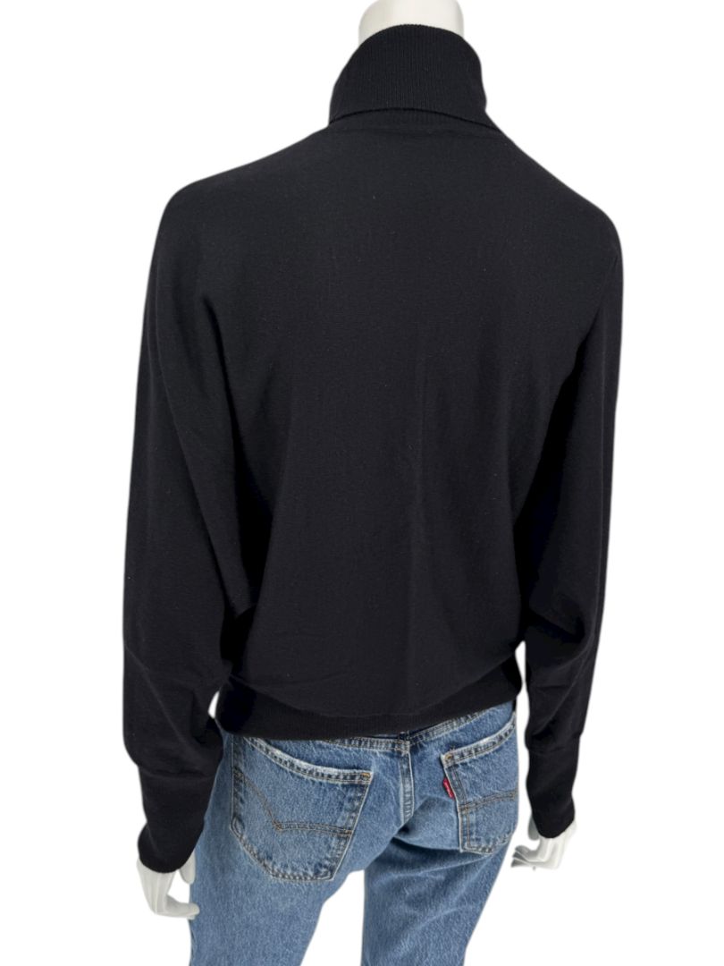 Rena Lange Women’s Black 100% Cashmere Turtleneck Sweater – Size L