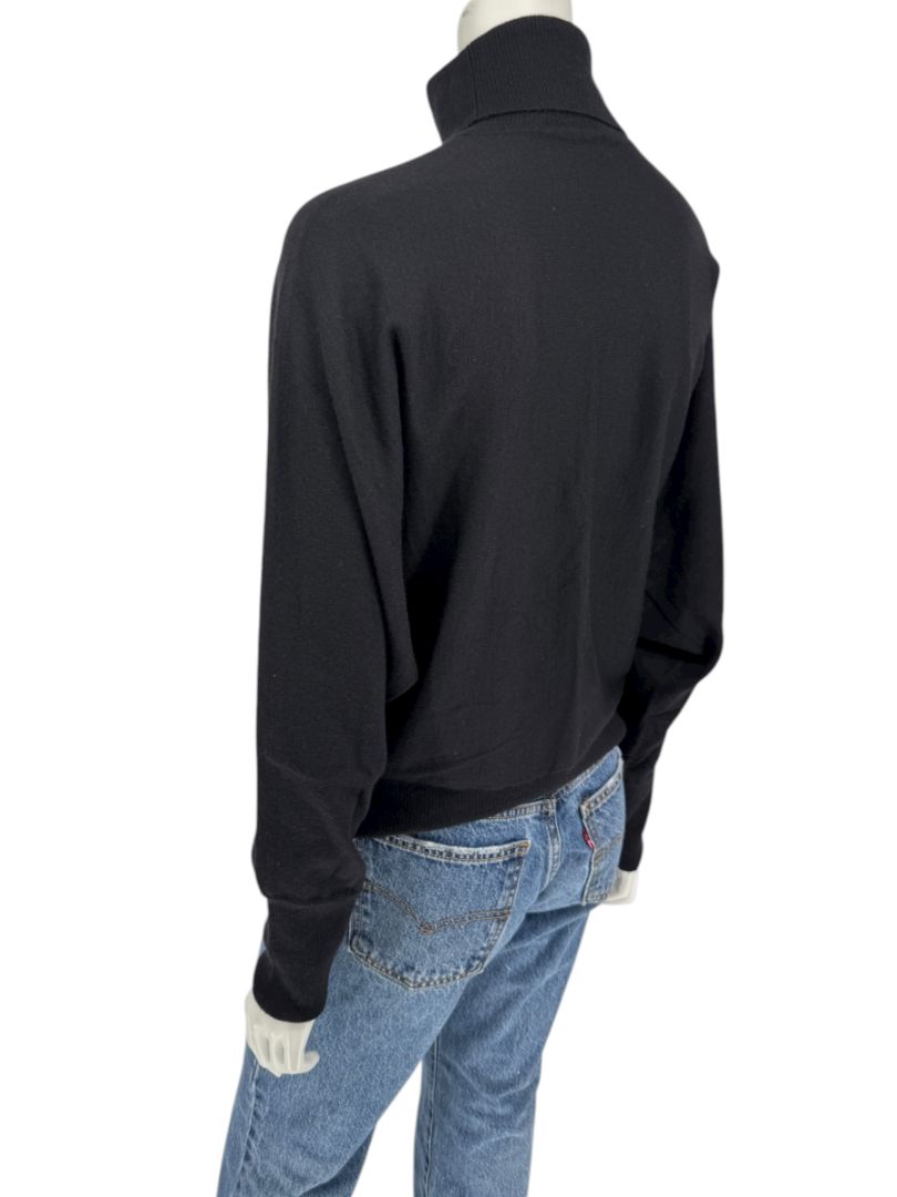 Rena Lange Women’s Black 100% Cashmere Turtleneck Sweater – Size L