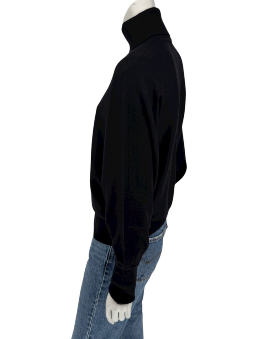 Rena Lange Women’s Black 100% Cashmere Turtleneck Sweater – Size L
