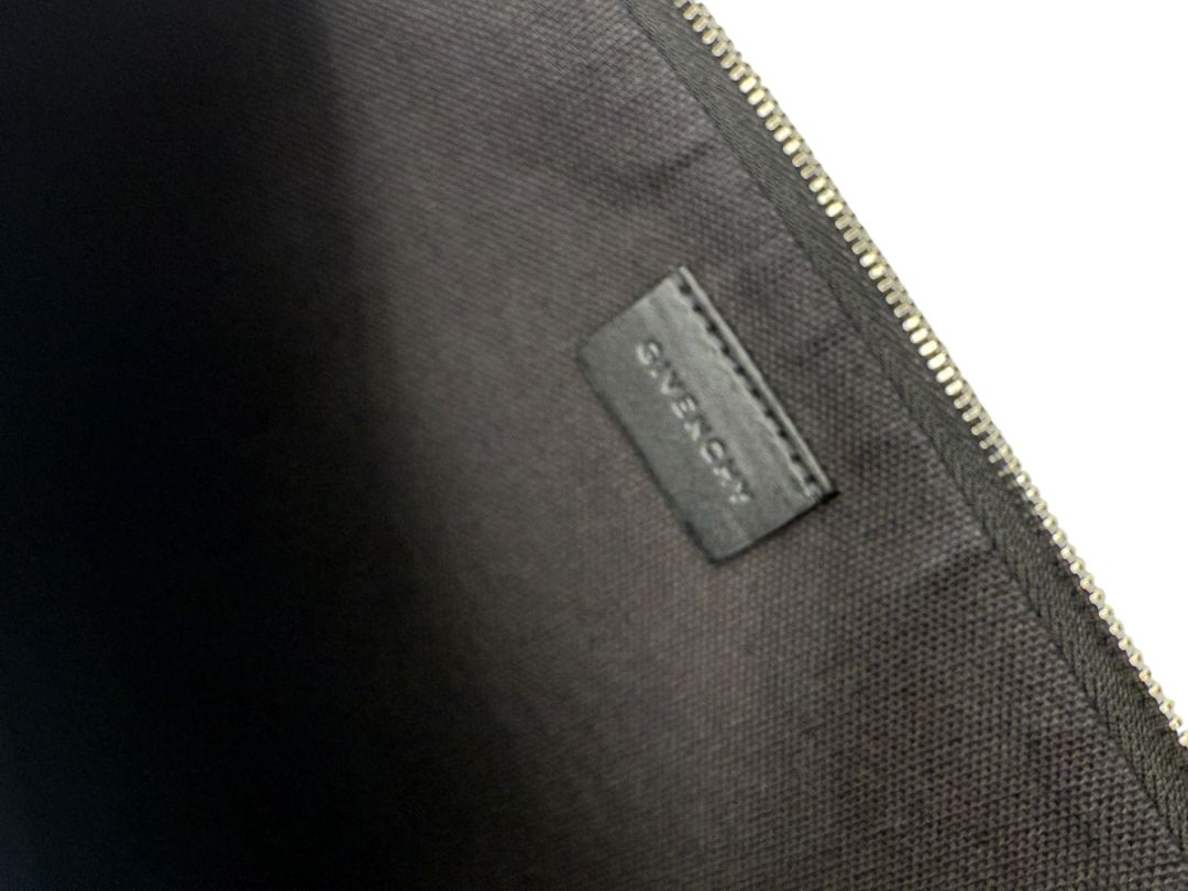 Givenchy Black Leather 'I Feel Love' Medium Clutch