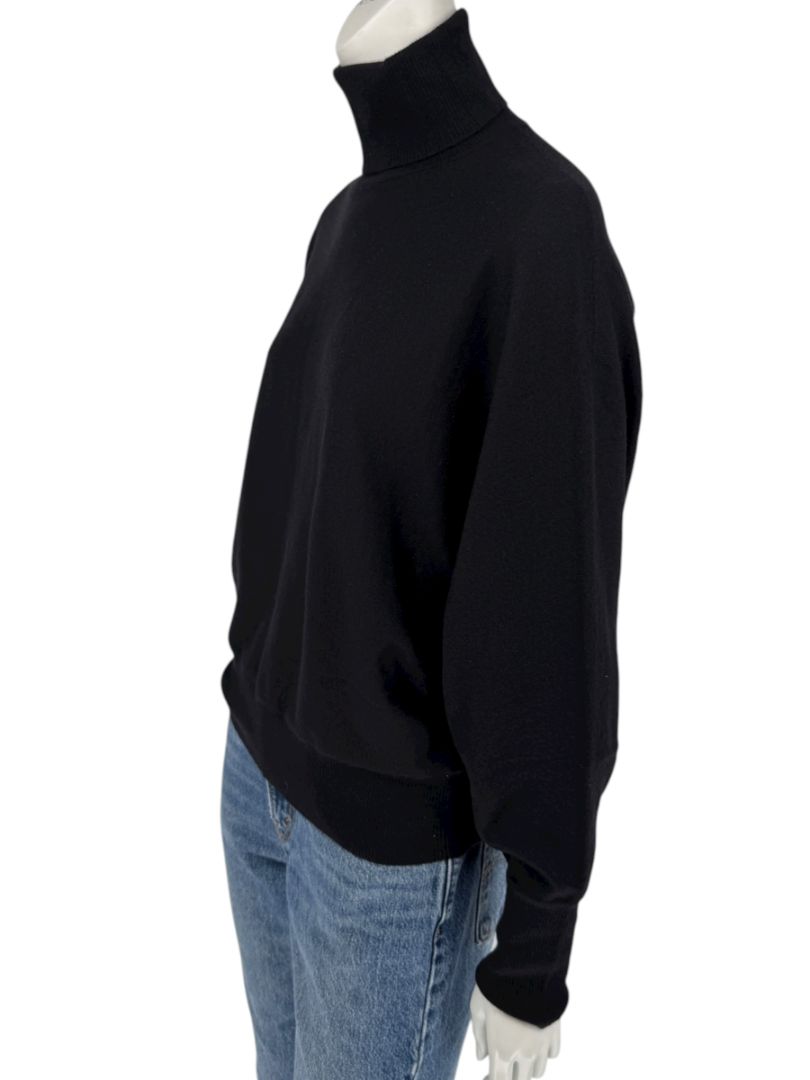 Rena Lange Women’s Black 100% Cashmere Turtleneck Sweater – Size L