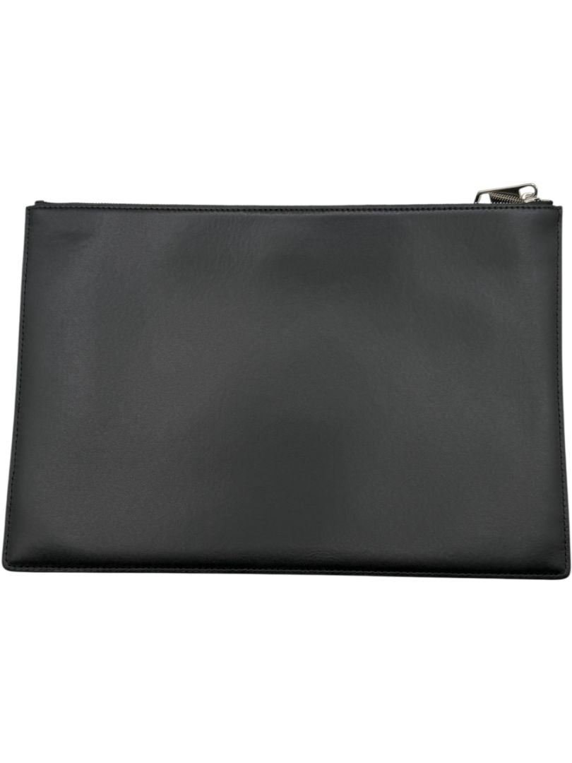 Givenchy Black Leather 'I Feel Love' Medium Clutch