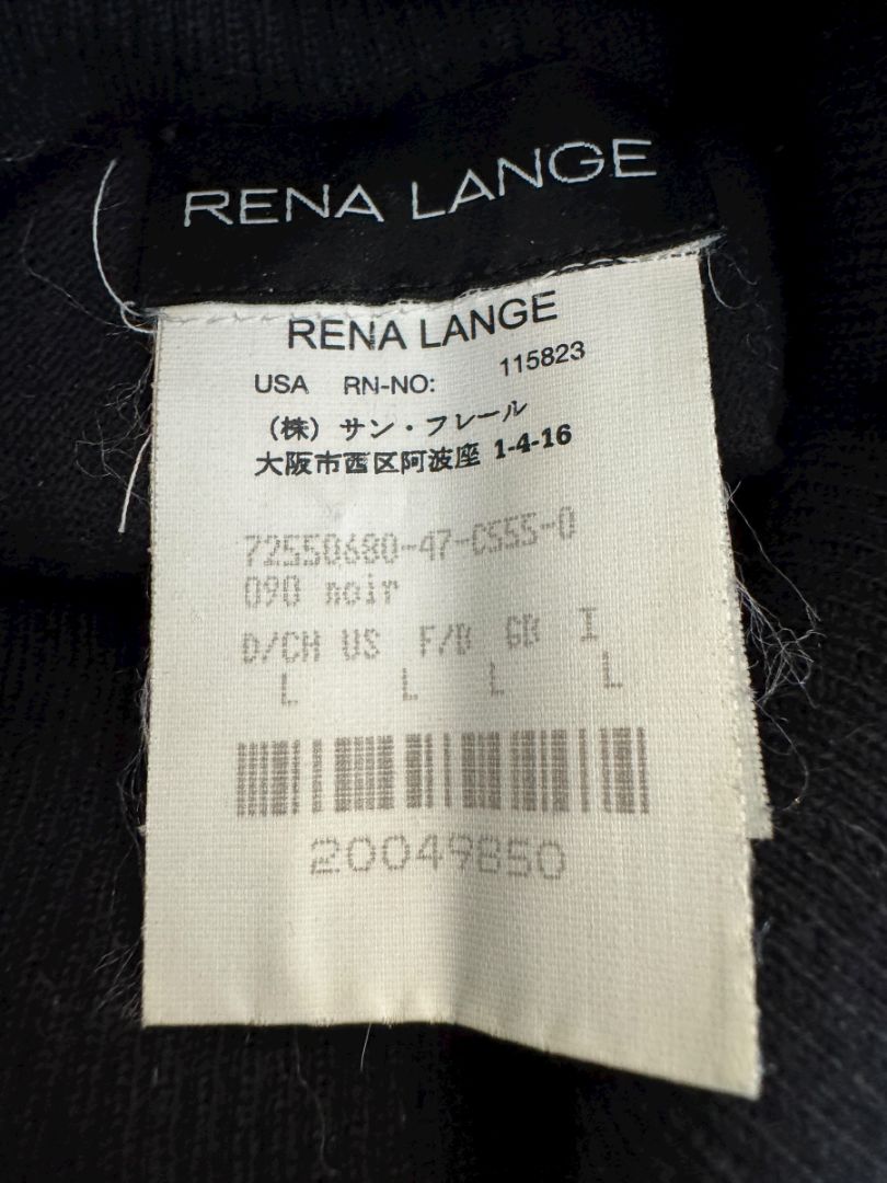 Rena Lange Women’s Black 100% Cashmere Turtleneck Sweater – Size L