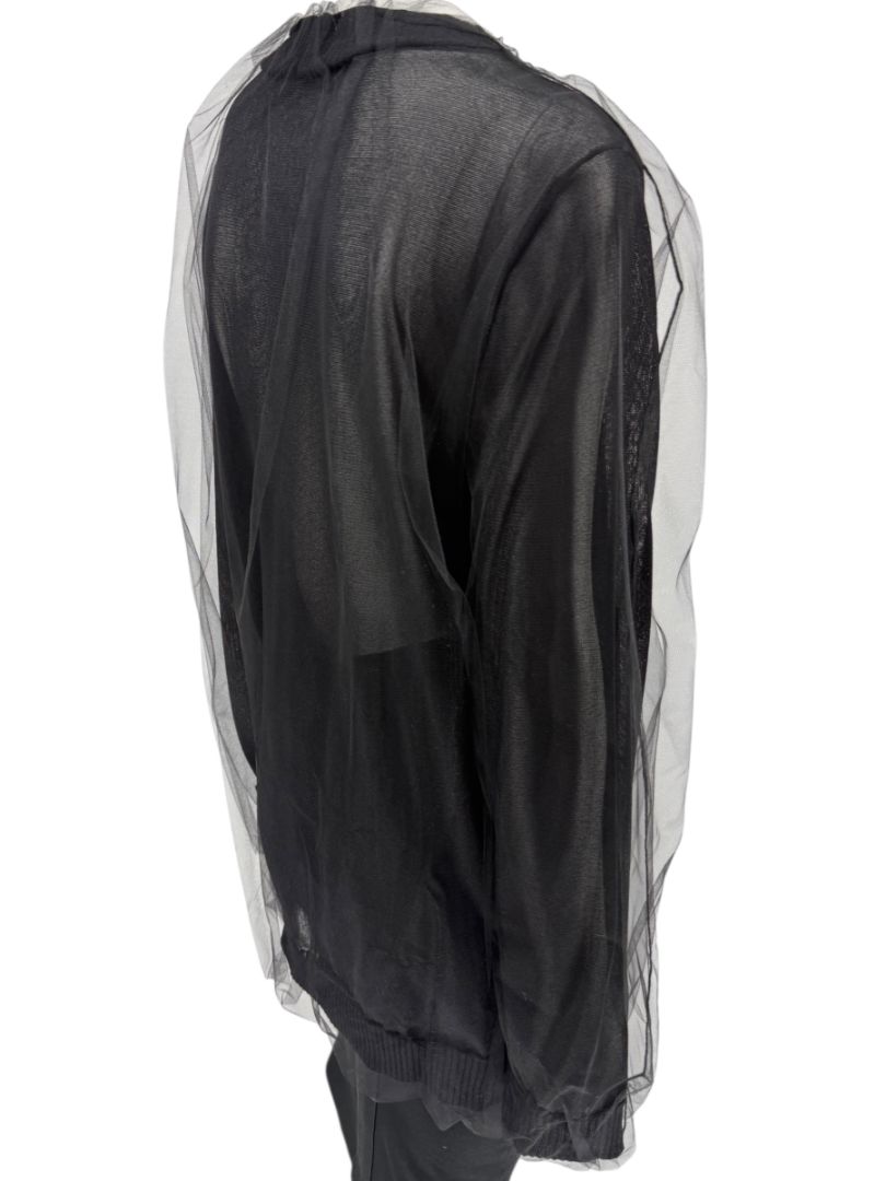 Dolce & Gabbana Black Sheer Layered V-Neck Top – Size L