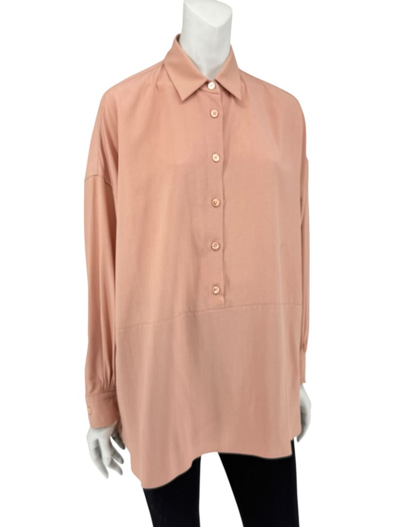 Loro Piana Rose Silk Button-Down Shirt – Size IT 40