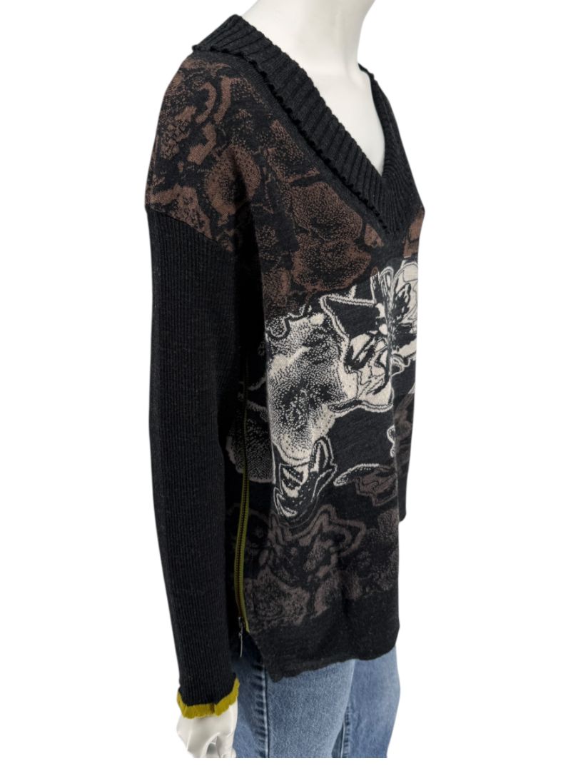 Eva & Claudi Floral Wool Sweater – Size L