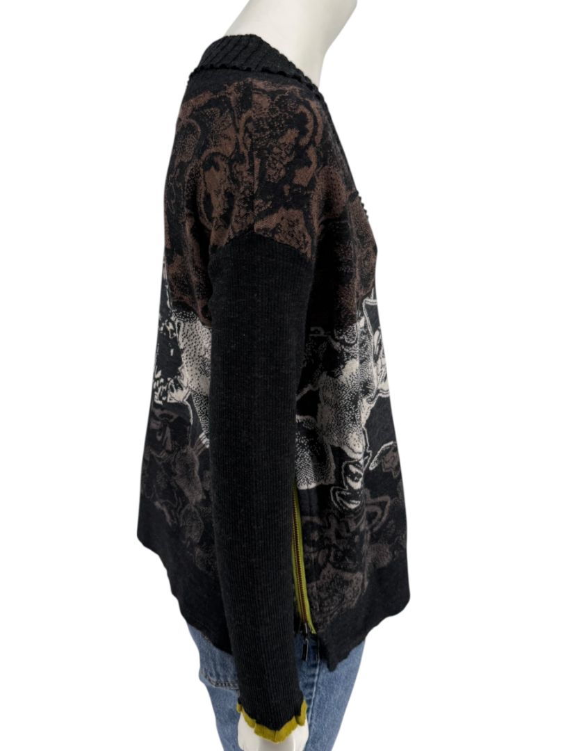 Eva & Claudi Floral Wool Sweater – Size L