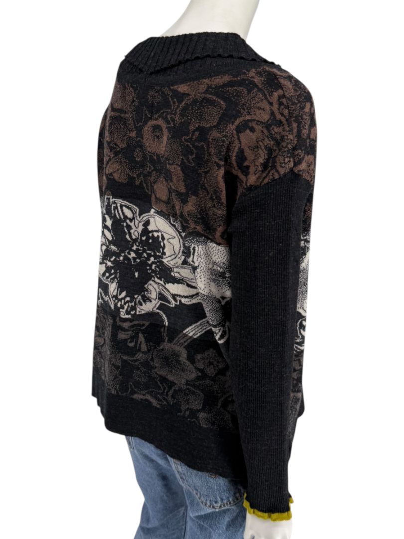 Eva & Claudi Floral Wool Sweater – Size L