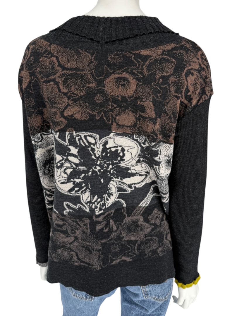 Eva & Claudi Floral Wool Sweater – Size L