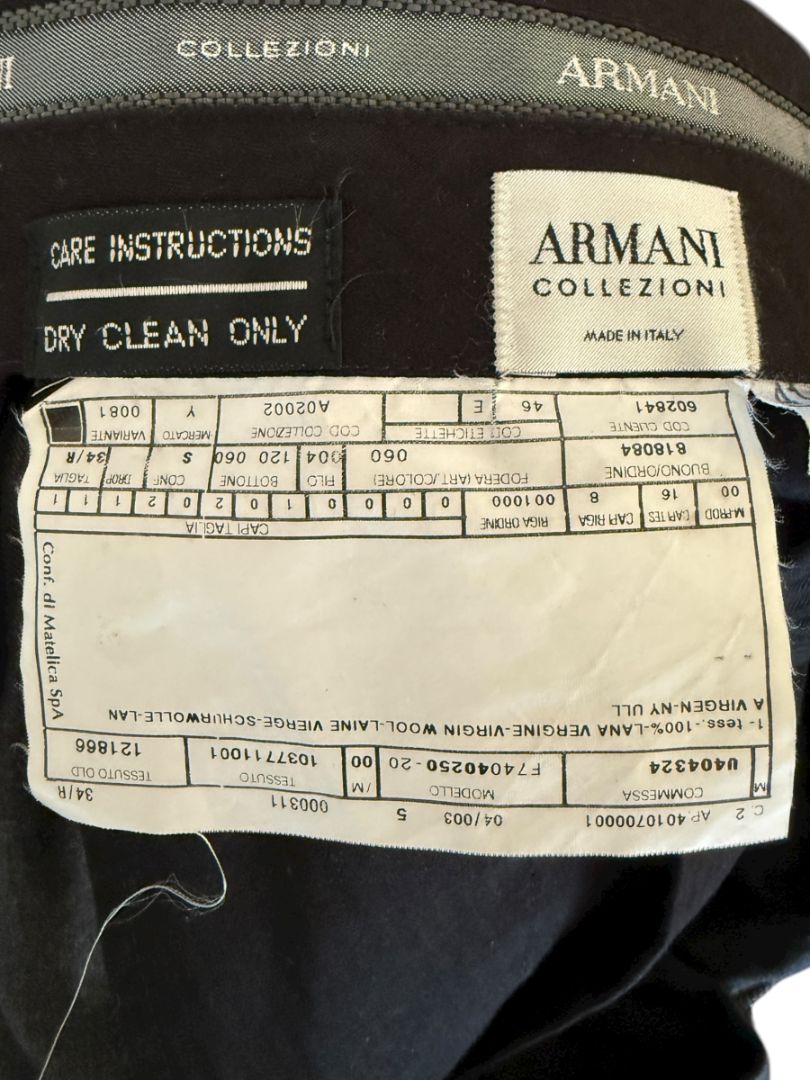 Armani Collezioni Men’s Virgin Wool Dress Trousers – Size 34