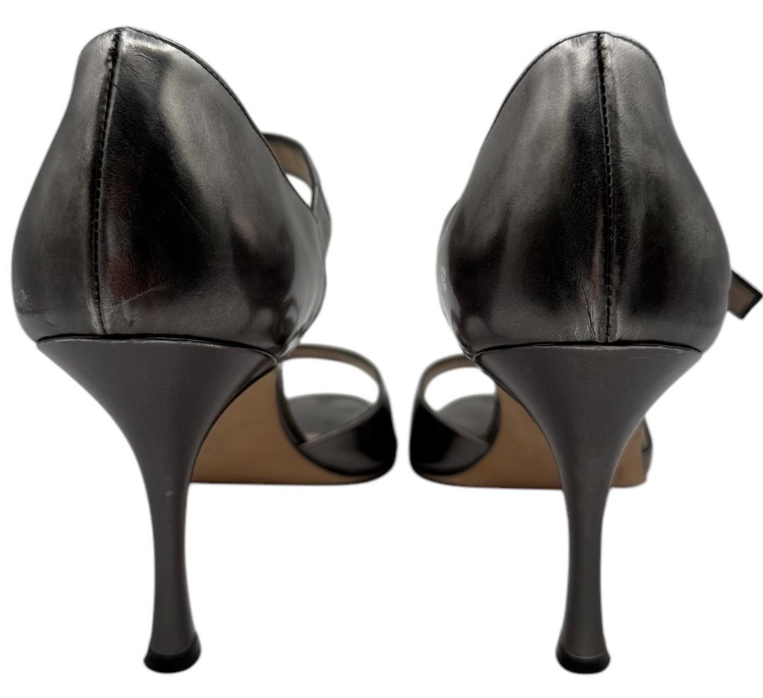 Manolo Blahnik Metallic Leather Heels – Size 41