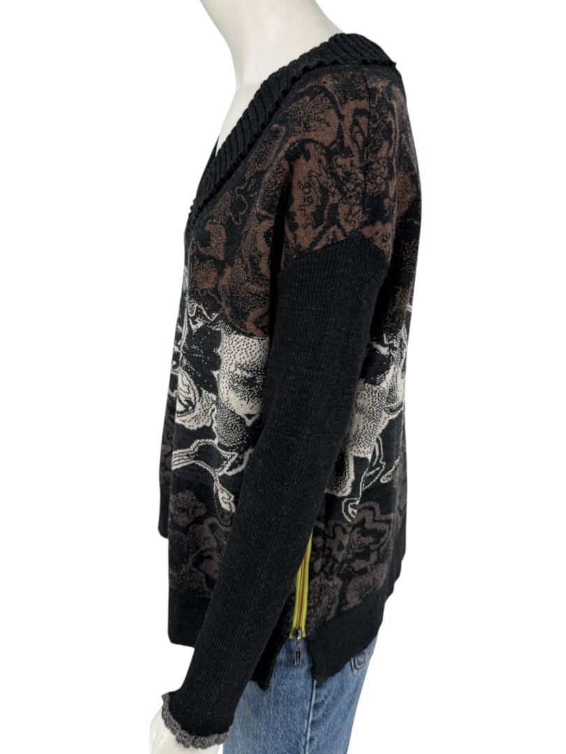 Eva & Claudi Floral Wool Sweater – Size L