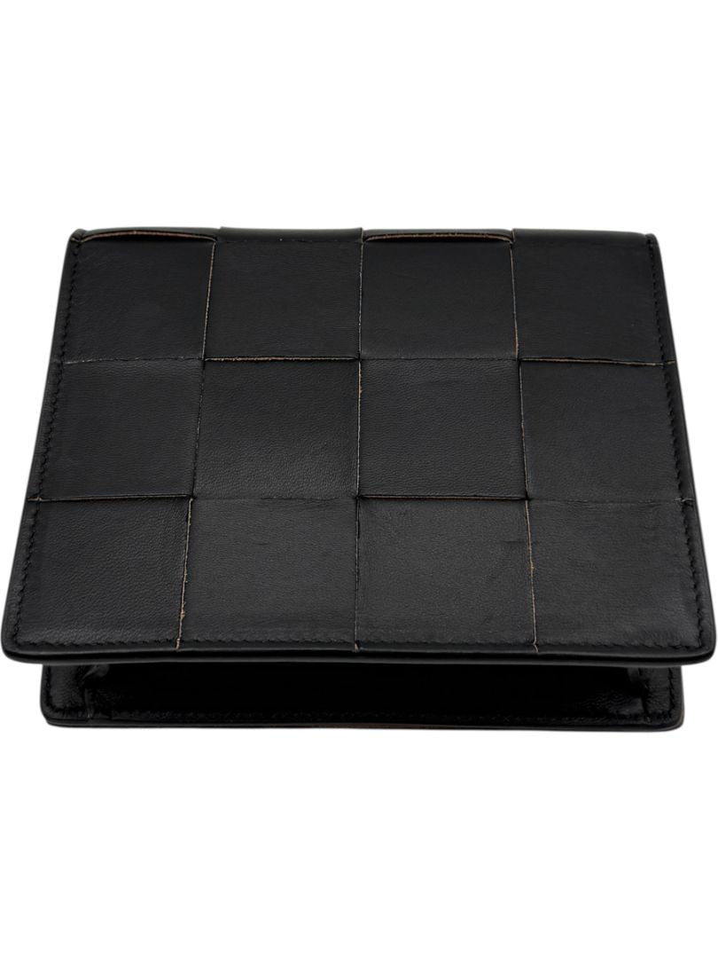 Bottega Veneta Black Lambskin Intrecciato Mini Bag