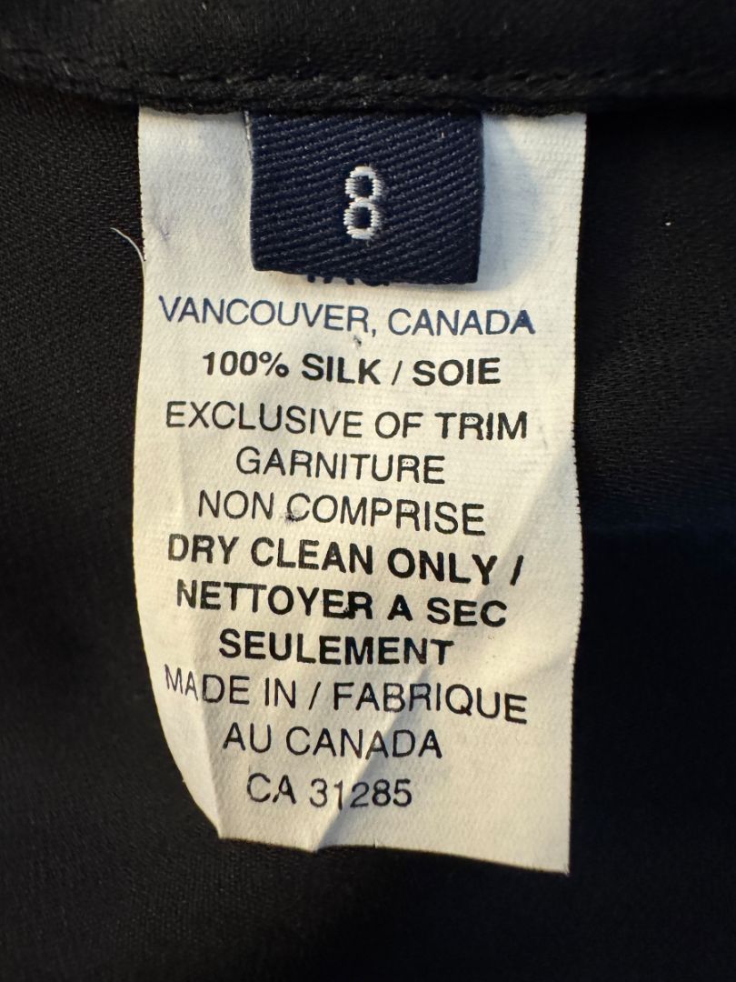 Linda Allard for Ellen Tracy Black Sheer Mesh Beaded Blouse - Size 12