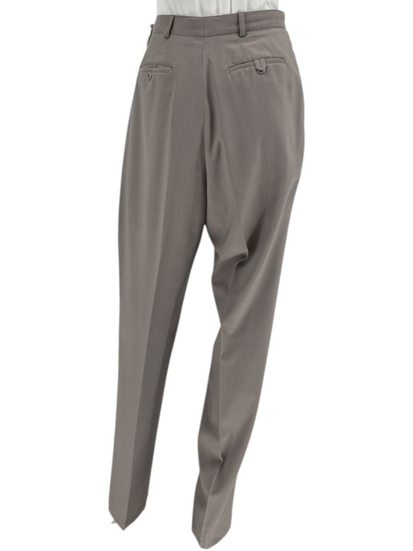 Zanella “Sara” Taupe Virgin Wool Pleated Trousers – Size 14