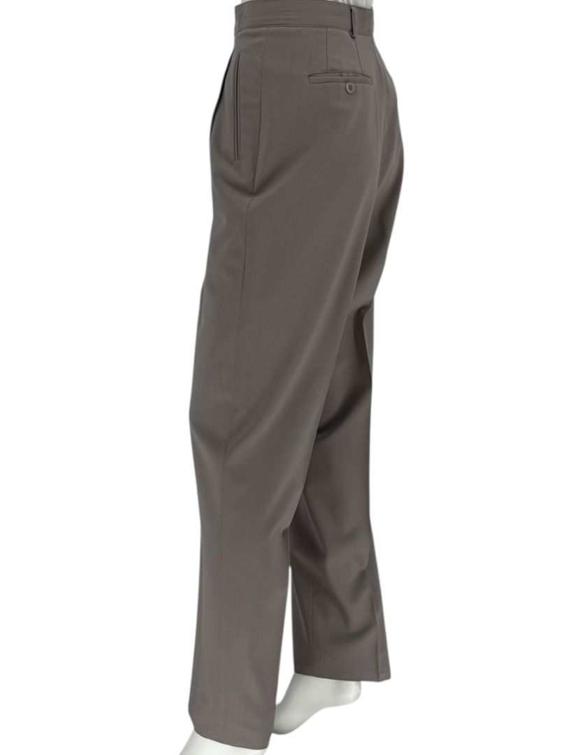 Zanella “Sara” Taupe Virgin Wool Pleated Trousers – Size 14