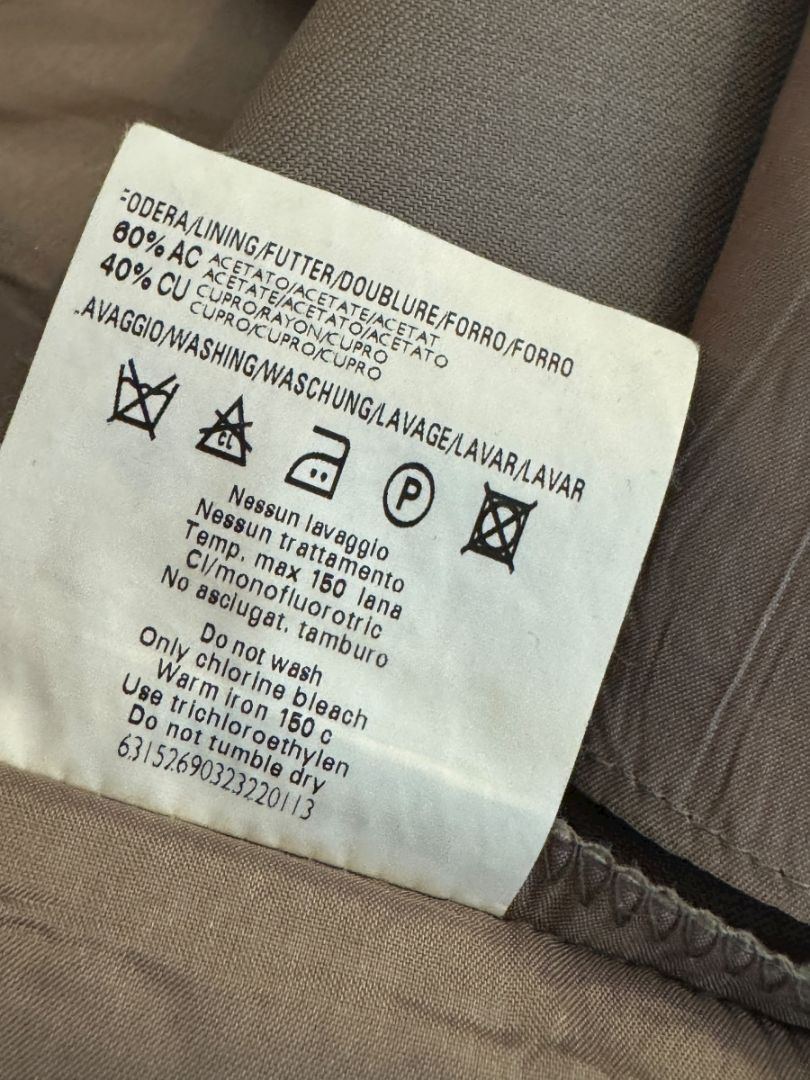 Zanella “Sara” Taupe Virgin Wool Pleated Trousers – Size 14