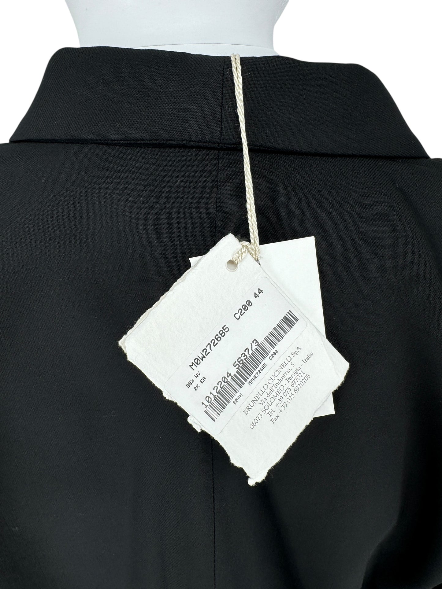 Brunello Cucinelli Black Layered Hem Blazer – Size 44 IT (US 8)