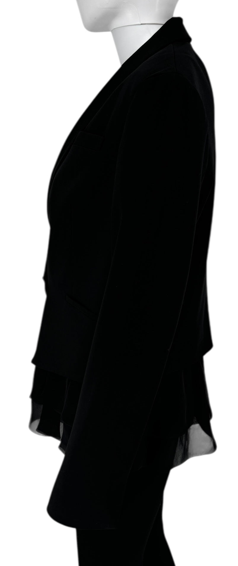 Brunello Cucinelli Black Layered Hem Blazer – Size 44 IT (US 8)