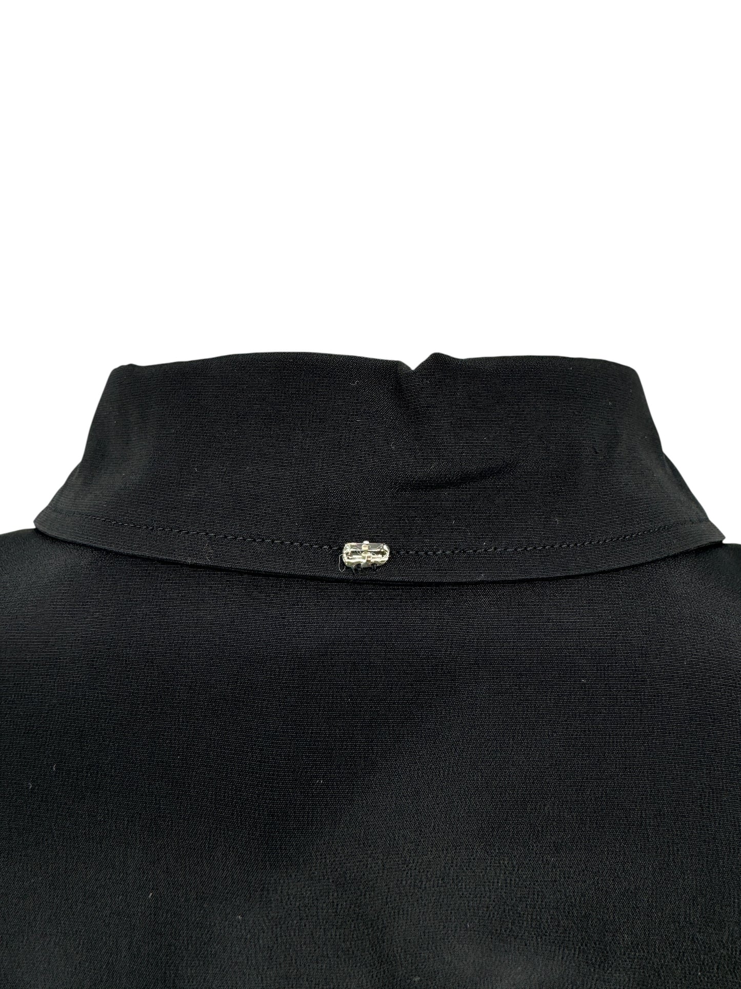 Sportmax Black Silk-Blend Concealed Placket Shirt – Size US 10 / IT 44