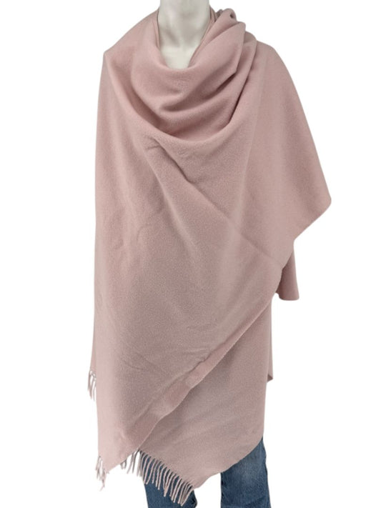Les Copains Blush Pink Wool Shawl Wrap – Excellent Pre-Owned Condition