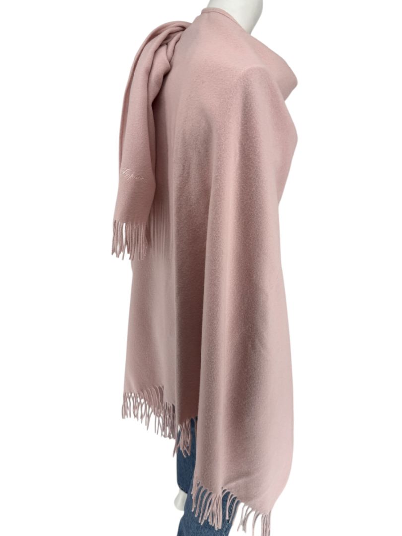 Les Copains Blush Pink Wool Shawl Wrap – Excellent Pre-Owned Condition