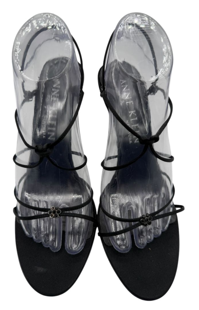 Anne Klein Black Strappy Heeled Sandals – Size 10 – With Original Box