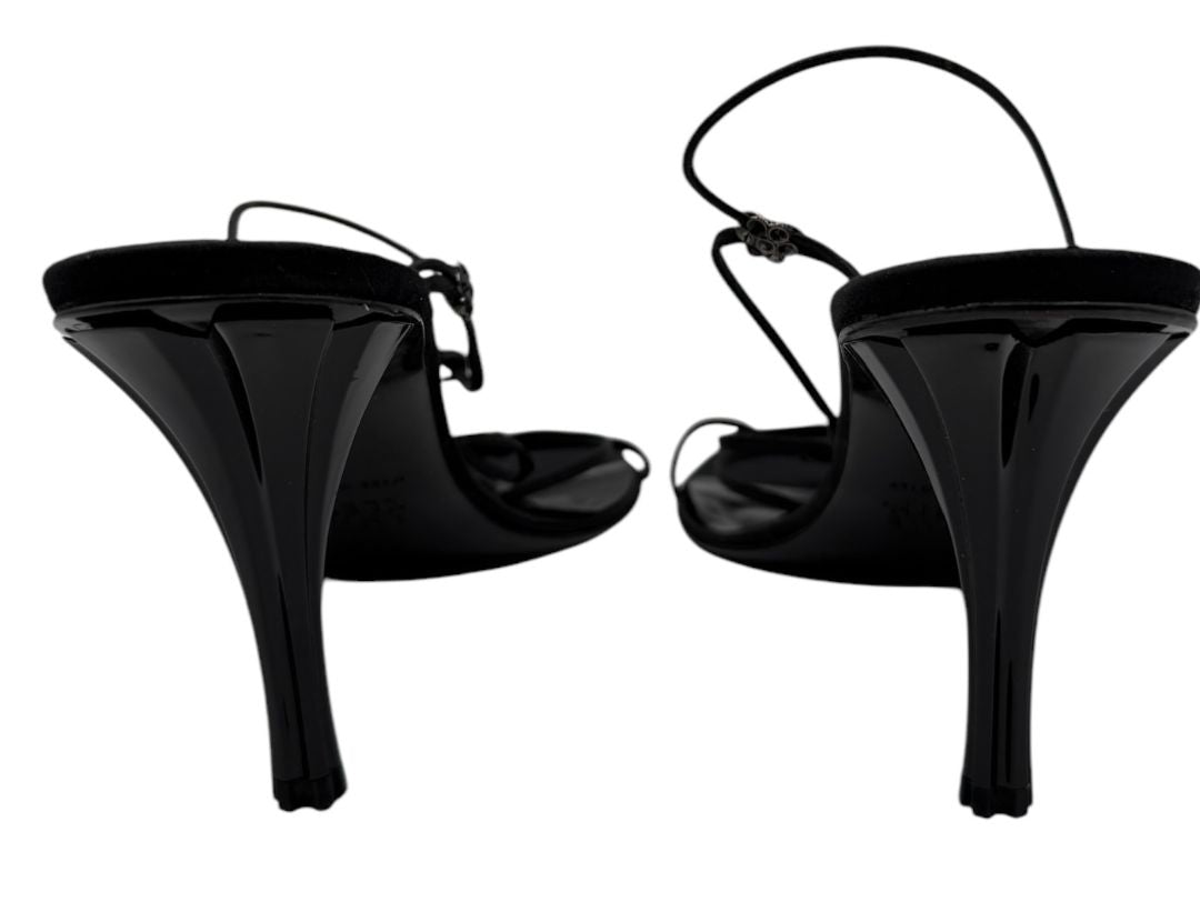 Anne Klein Black Strappy Heeled Sandals – Size 10 – With Original Box