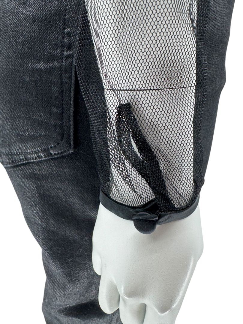 Linda Allard for Ellen Tracy Black Sheer Mesh Beaded Blouse - Size 12