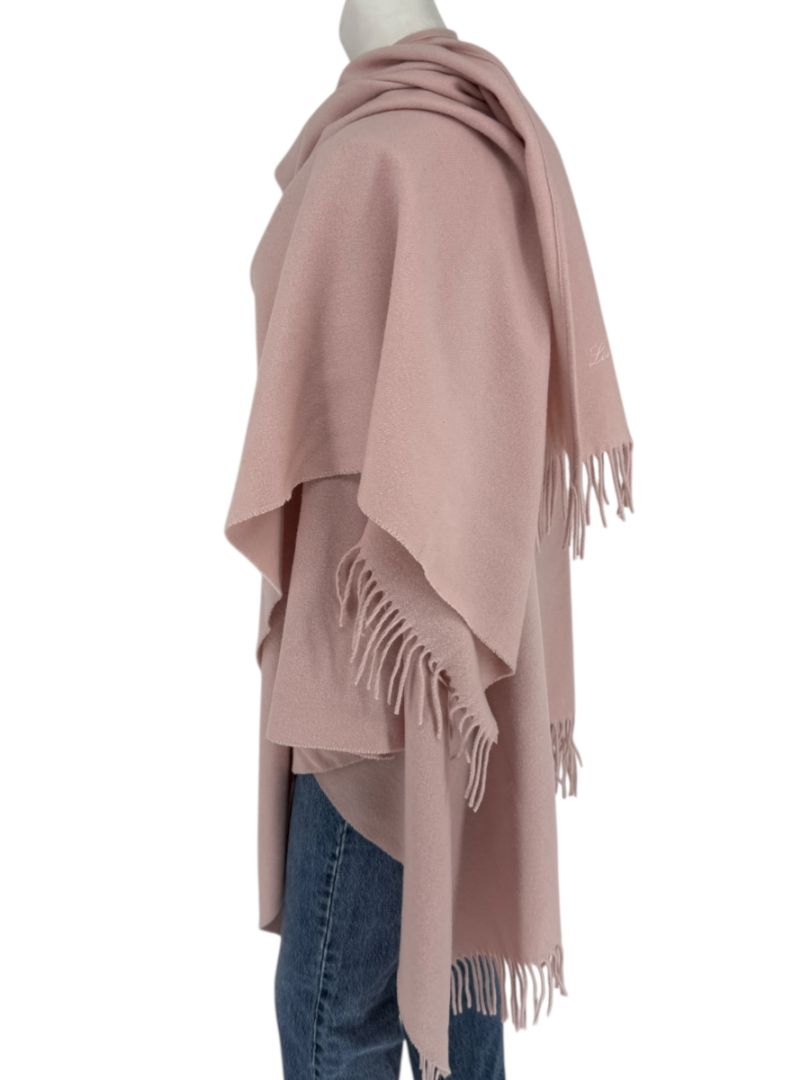 Les Copains Blush Pink Wool Shawl Wrap – Excellent Pre-Owned Condition