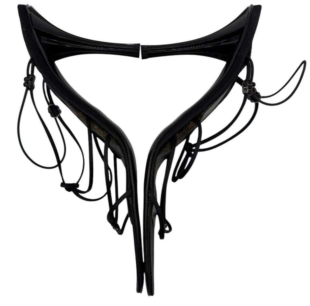 Anne Klein Black Strappy Heeled Sandals – Size 10 – With Original Box