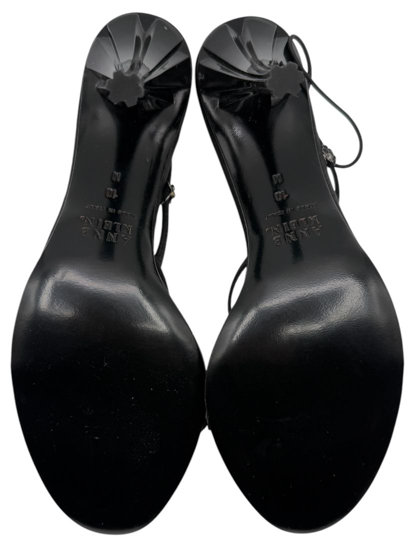 Anne Klein Black Strappy Heeled Sandals – Size 10 – With Original Box