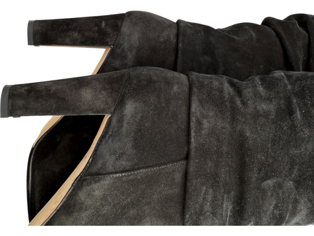 Manolo Blahnik Black Suede Slouch Knee-High Boots – Size 39.5