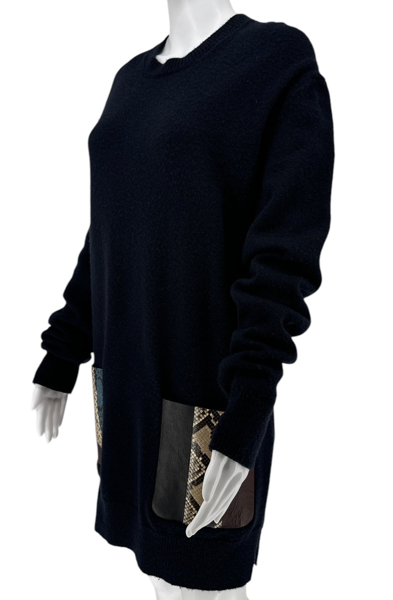 Celine Cashmere/Python Sweater Dress - Size M