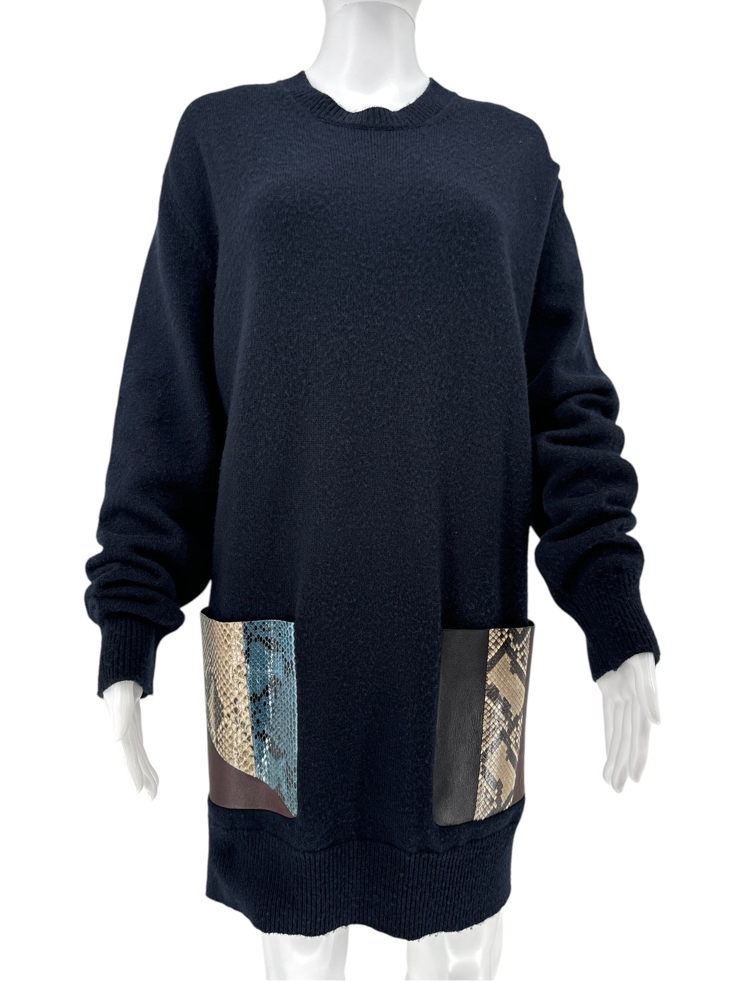 Celine Cashmere/Python Sweater Dress - Size M