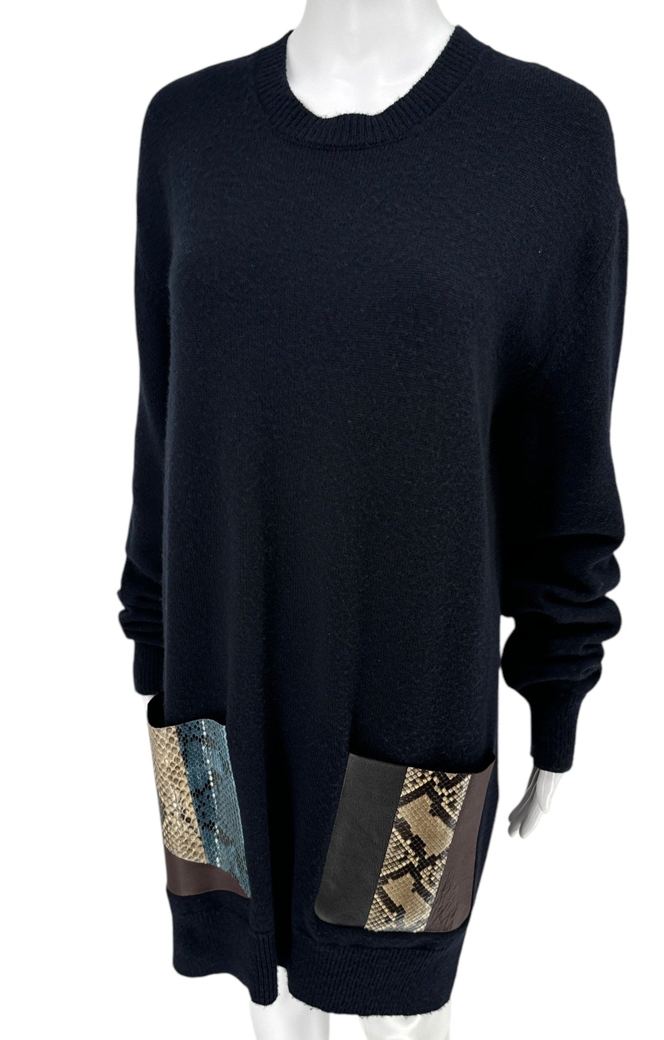 Celine Cashmere/Python Sweater Dress - Size M