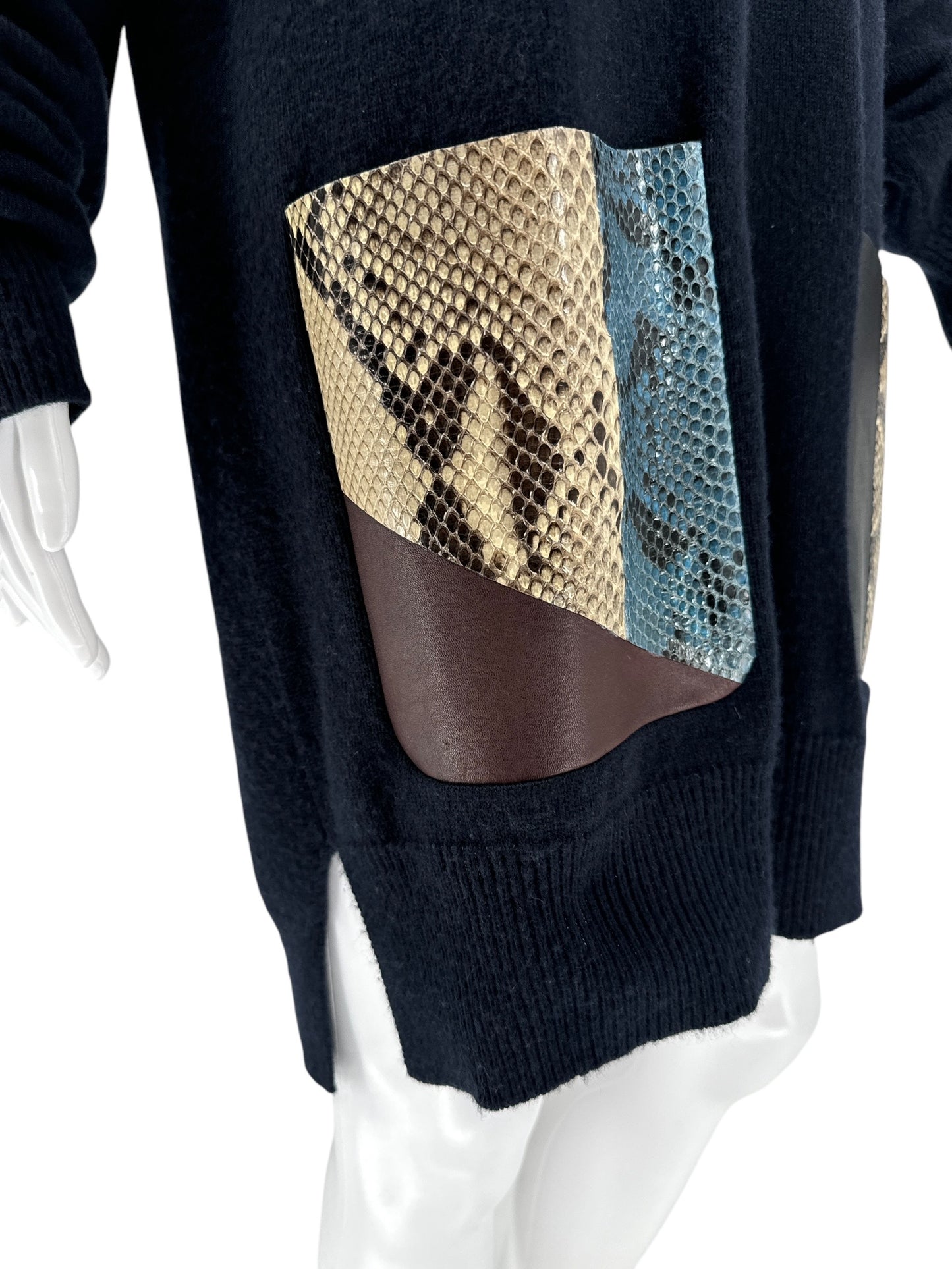 Celine Cashmere/Python Sweater Dress - Size M