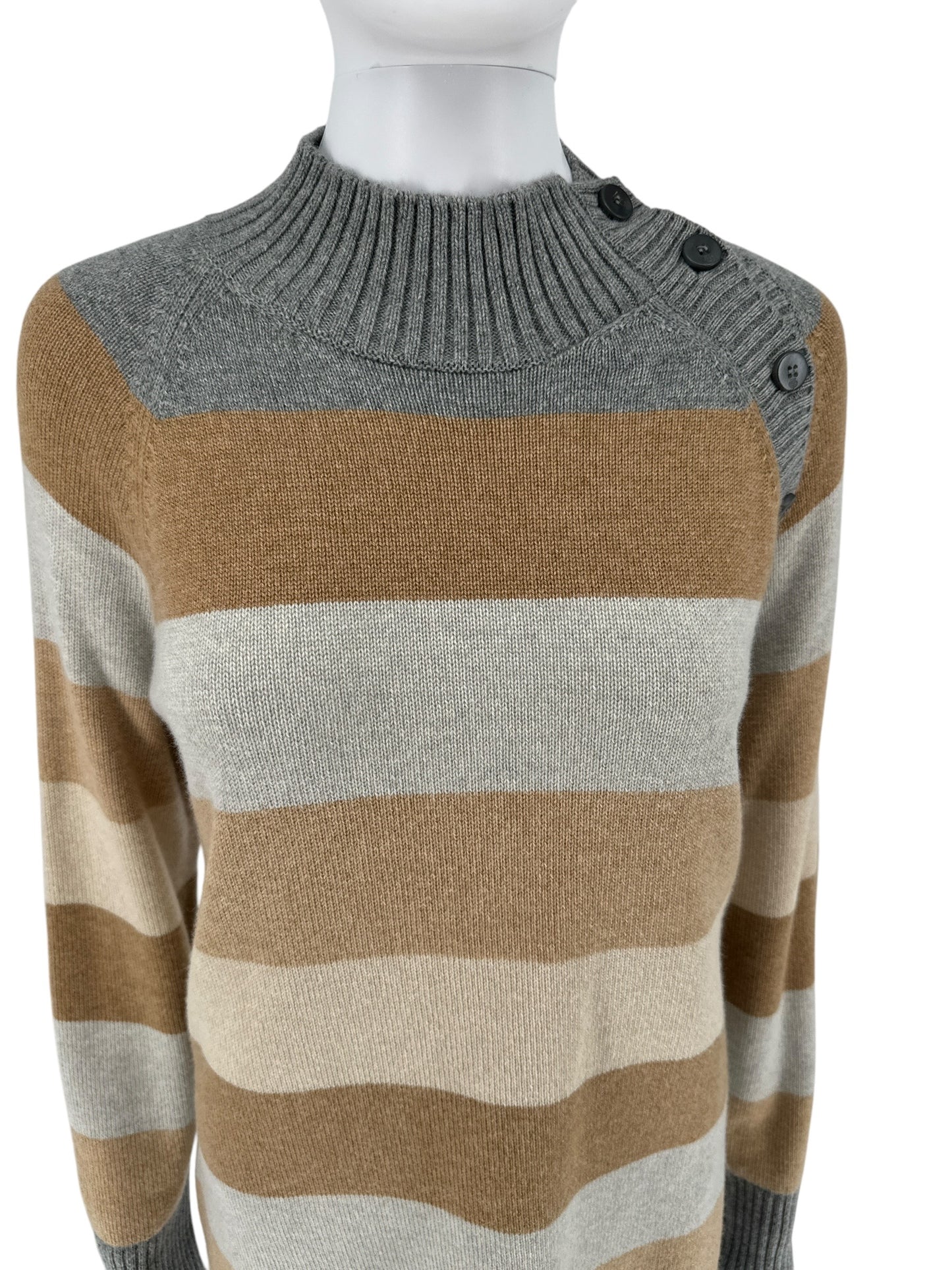 Loro Piana Wharton Striped Cashmere Sweater - Size S