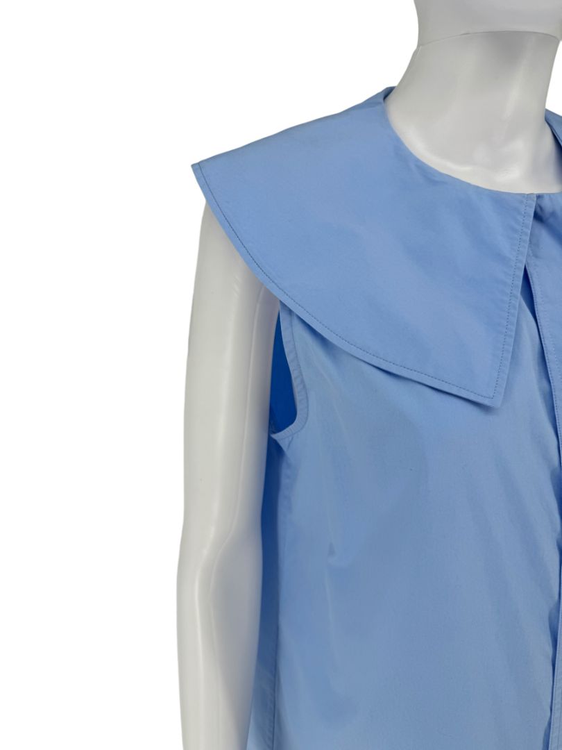 Loulou Studio Light Blue Sleeveless Poplin Tunic – Size L