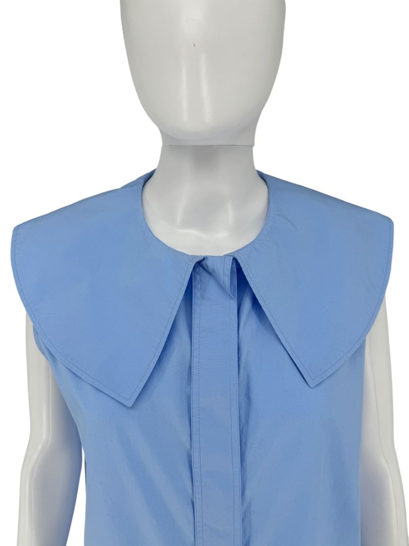 Loulou Studio Light Blue Sleeveless Poplin Tunic – Size L