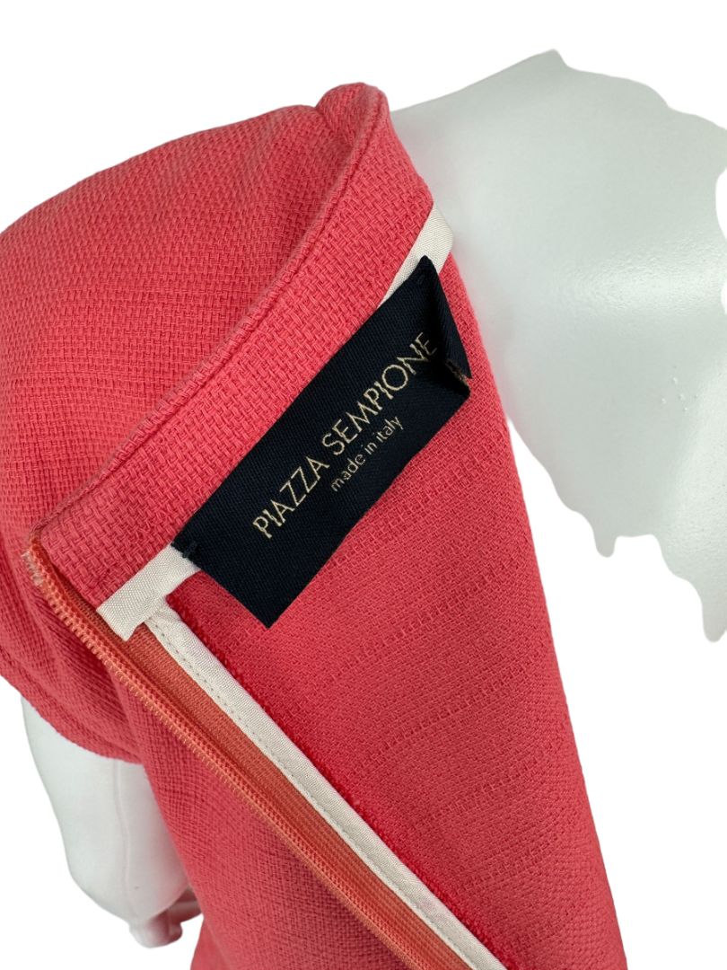 Piazza Sempione Coral Textured Shift Dress – Size 46 (IT)