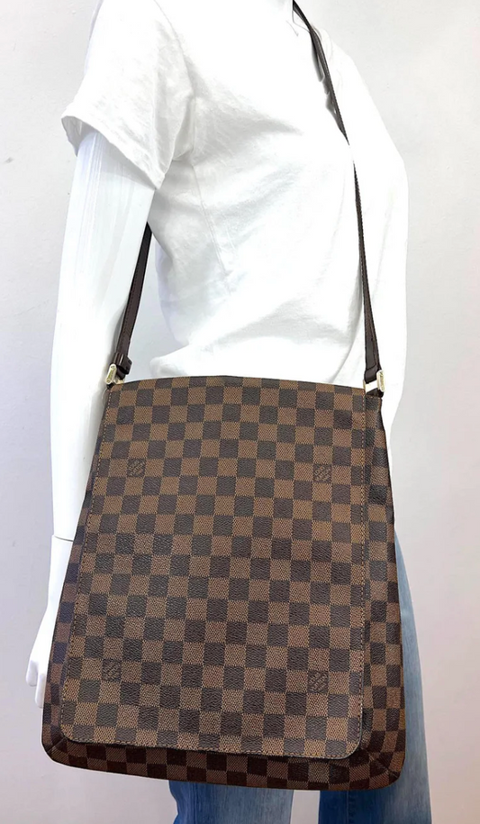 LOUIS VUITTON Musette Salsa GM Damier Ebene Crossbody Bag