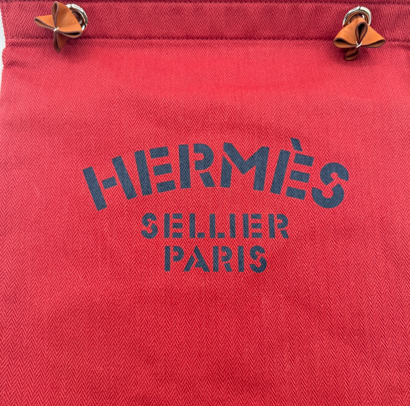 Hermes Aline grooming Bag - Rouge H /Silver