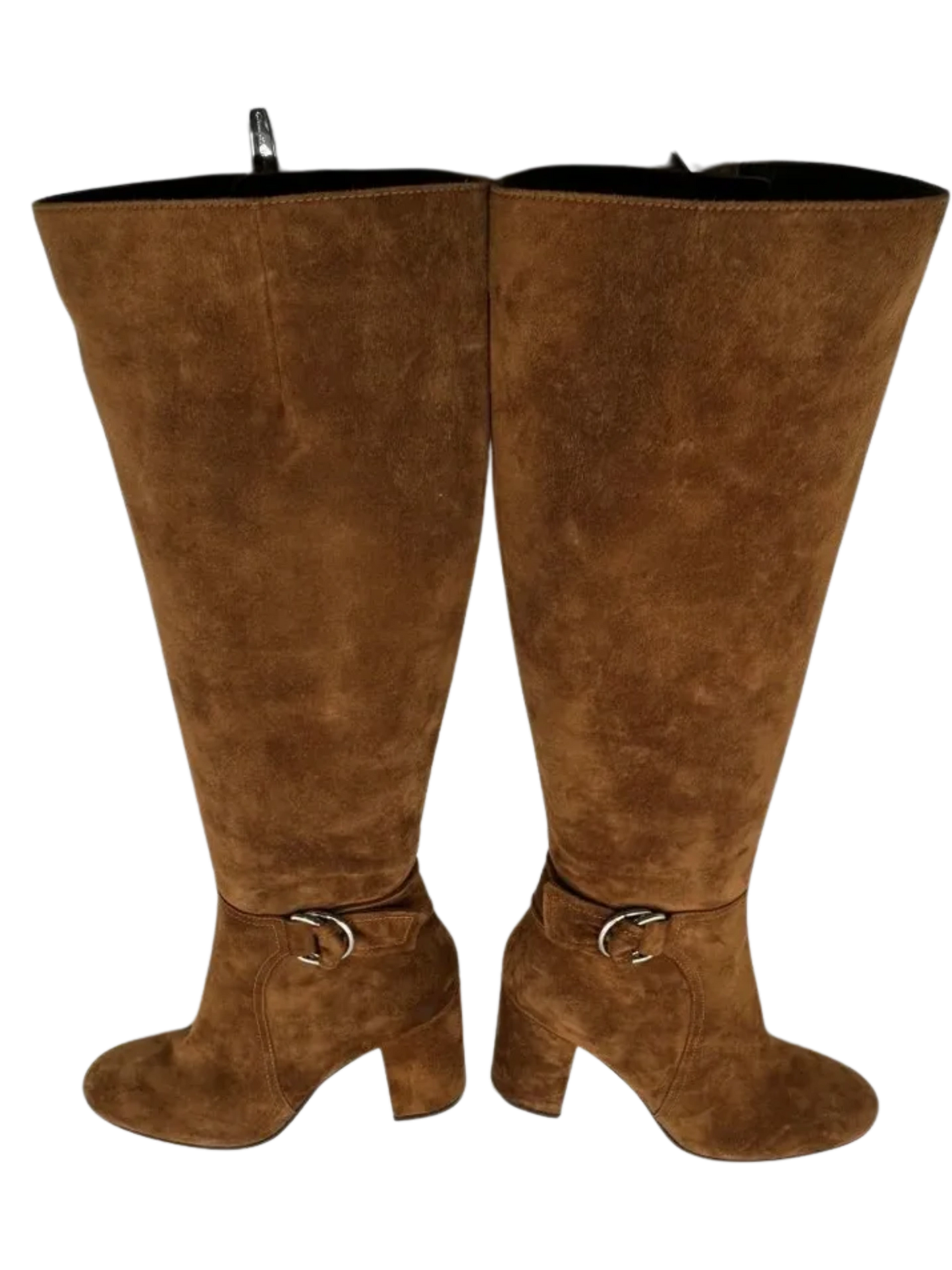 NEW Gianvito Rossi $1200 Rust Suede Knee High Buckle Boots 39/9