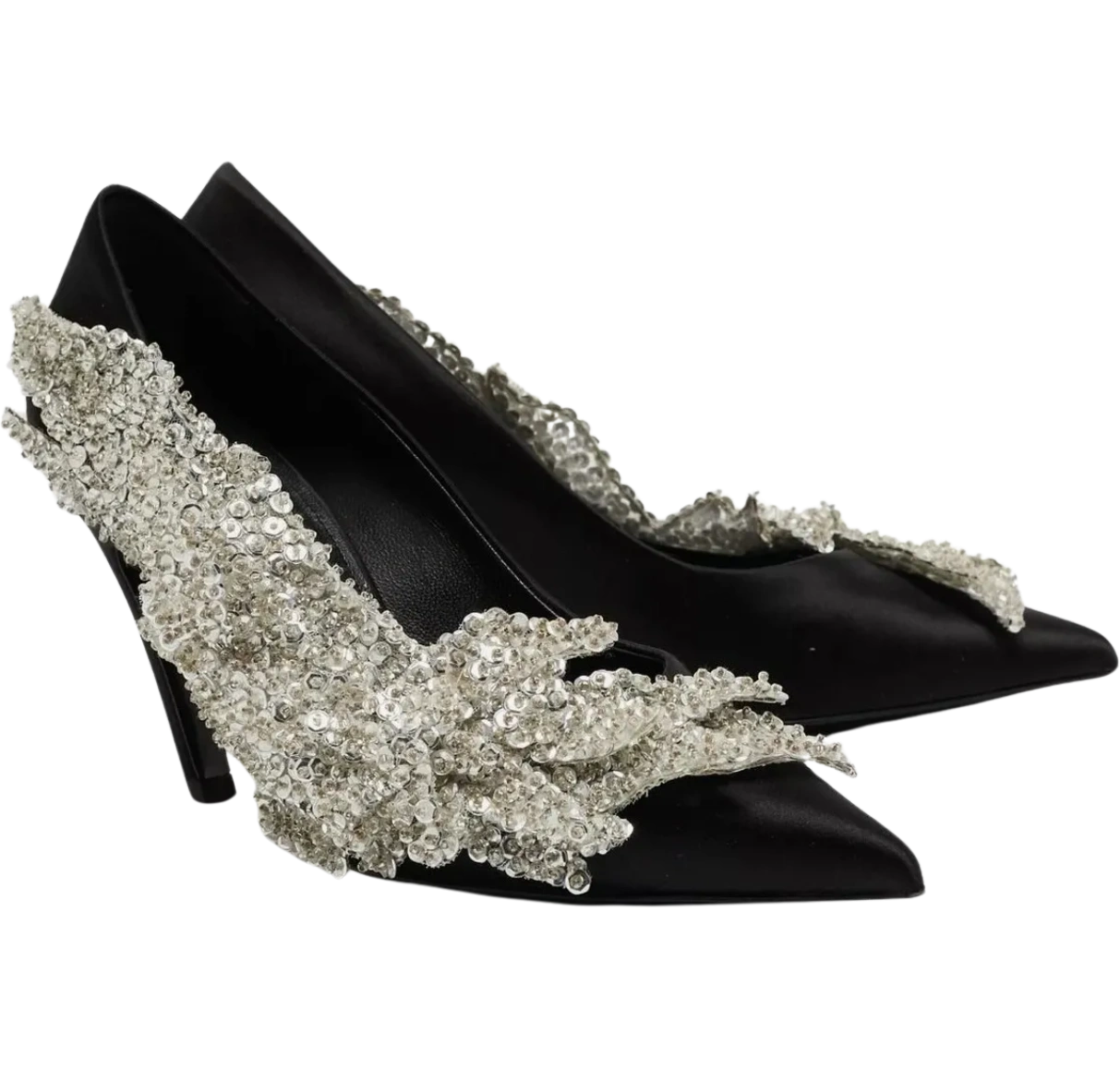 *NEW* BALENCIAGA Sequin-embellished satin pumps