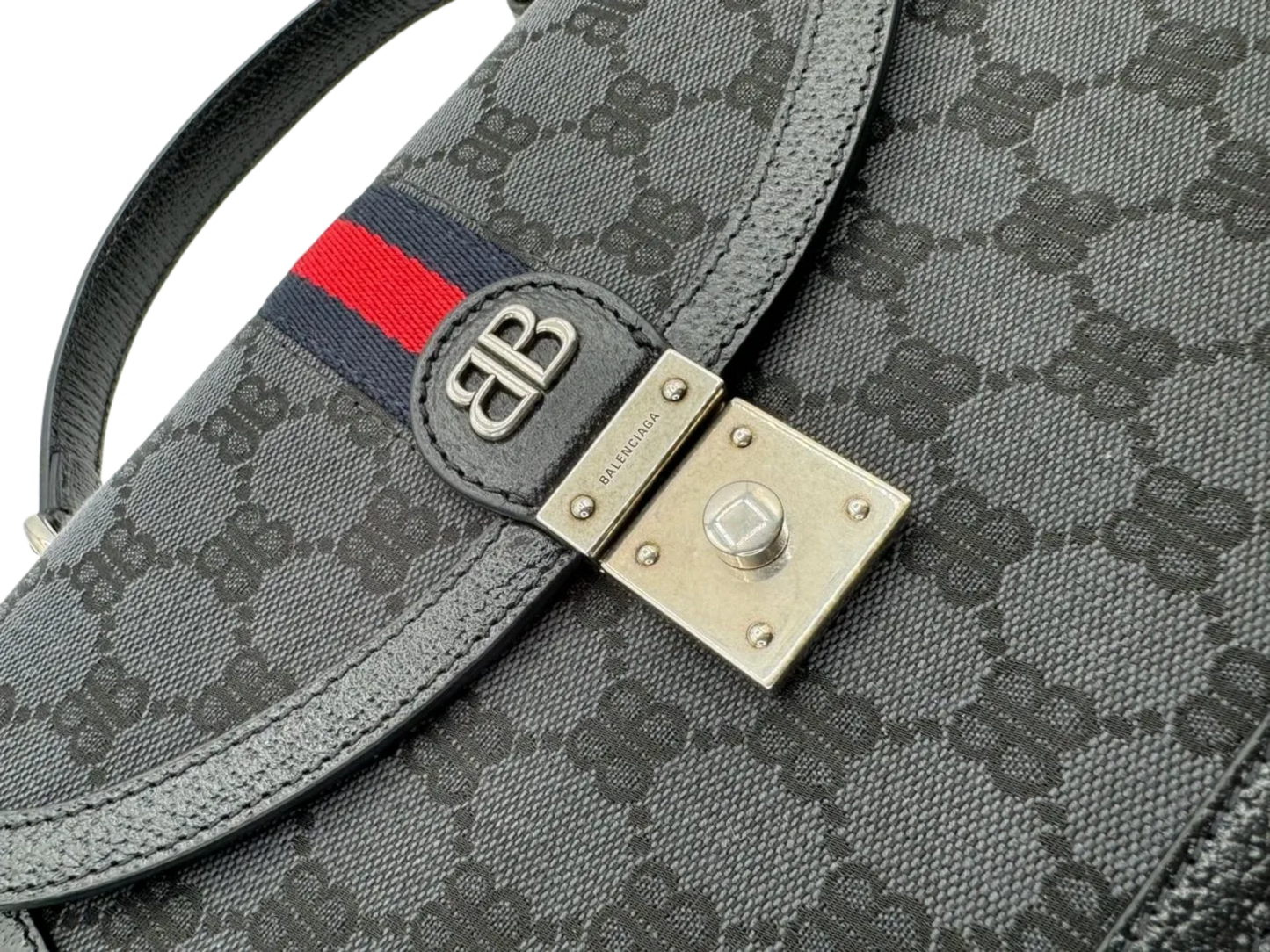 Gucci X BALENCIAGA BB Supreme Monogram Top Handle Bag