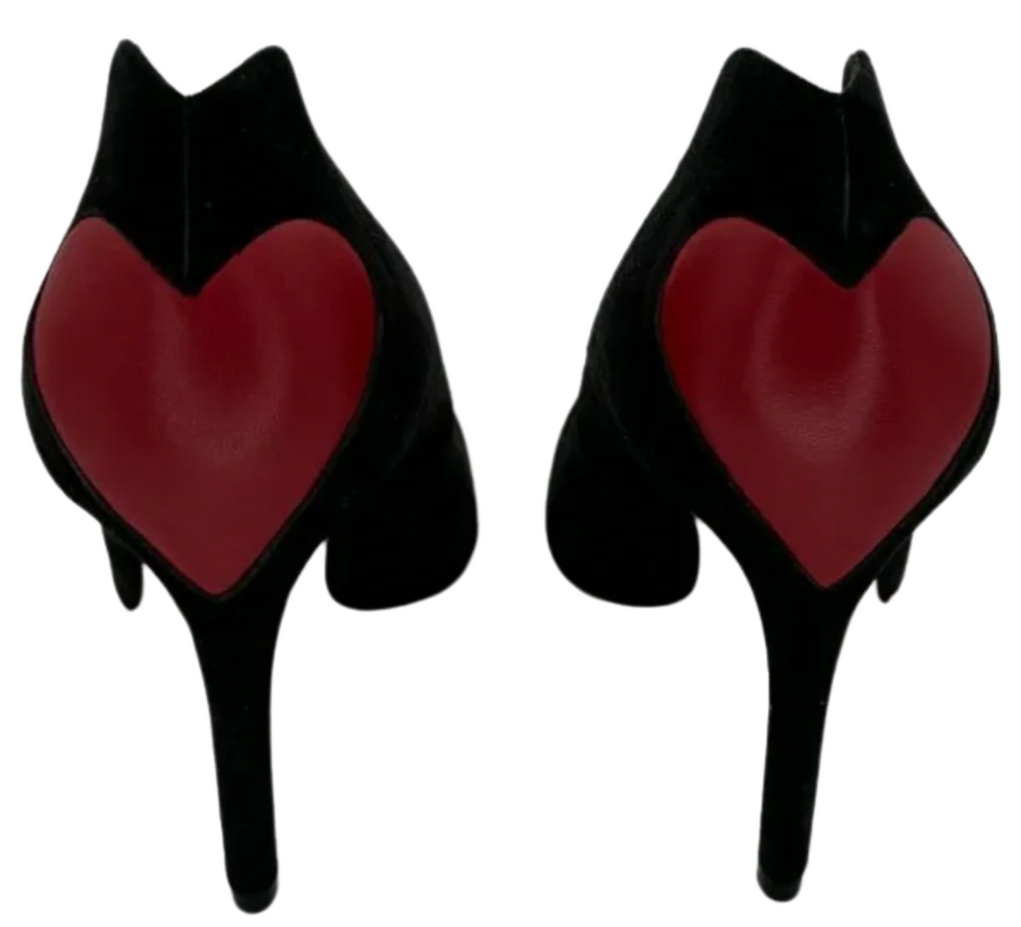 Dior "Dioramour" Heart adorned embroidered suede pumps Size 39